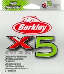 Шнур BERKLEY X5 Braid цв.flame green 150м 0,17мм(США)
