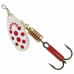 Блесна вращ. MEPPS Aglia Decoree №3 цв.красн.точки/серебро(Франция)