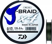 Шнур DAIWA J-Braid X4 цв.green 135м 0,33мм(Япония)