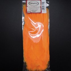 Перья из седла петуха WAPSI Strung Rooster Saddles Long цв.fl.orange/white(США)