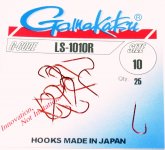 Крючки GAMAKATSU LS-1010 R №12 25шт.(Япония)