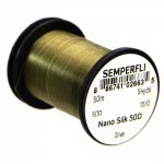 Нить монтажная SEMPERFLI Nano Silk 50D 50м 12/0 цв.olive(Великобритания)