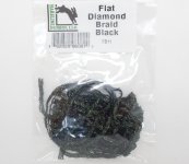 Тесьма HARELINE Flat Diamond Braid цв.black(США)