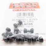 Глаза-гантельки WAPSI Dumbbell small plain 10шт.(США)