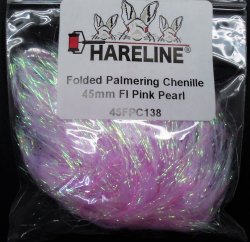 Синель HARELINE Folded Palmering 45мм цв.138 fluo pink pearl(США)