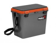 Ящик зимний рыболовный HELIOS односекционный 19л цв.серо-оранжевый HS-IB-19-GO-1(Россия)