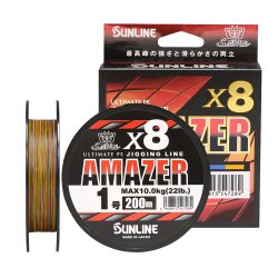 Шнур SUNLINE Salti Mate Amazer PE 8 200м р-р 1,5, 0,205мм(Япония)