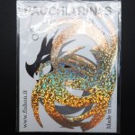 Заготовка хвоста FISHION Dragon Tails XL цв.holo silver/holo gold 6шт.(Италия)