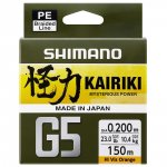 Шнур SHIMANO Kairiki G5 PE цв.orange 150м 0,18мм(Япония)