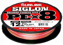 Шнур SUNLINE Siglon PE 8 цв.multicolor 150м р-р 1,7, 0,223мм(Япония)