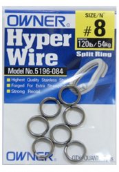 Кольцо заводное OWNER 5196 №8 7шт.(Япония)