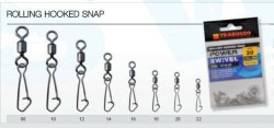 Вертлюг с застежкой TRABUCCO Rolling Hooked Snap №20 арт.100-66-200 12шт.(Китай)