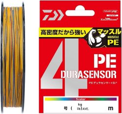 Шнур DAIWA PE Durasensor 4 Braid +Si2 5Color 200м р-р 2,5, 0,26мм(Япония)