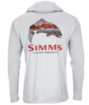Термофутболка SIMMS Tech Hoody Artist Series LS цв.trout logo flame/sterling р-р XL(Эль-Сальвадор)