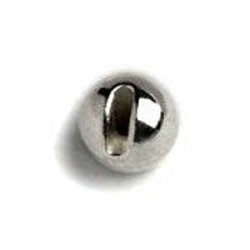 Головки вольфрам с вырезом FLY-FISHING 3,3мм цв.серебро 10шт.(Россия)