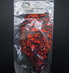 Скальп алмазного фазана HARELINE Lady Amherst Head цв.hot orange(США)