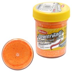 Паста форелевая BERKLEY Powerbait Natural Scent 1214502 50гр. цв.Fl.Orange Glitter(США)