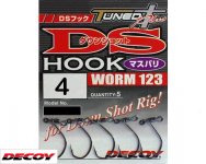 Крючки офсетные DECOY DS Worm 123 №5 5шт.(Япония)