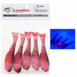 Поролоновая рыбка LEADER 16см оснащ. двойник цв.27 UV 3шт.(Россия)