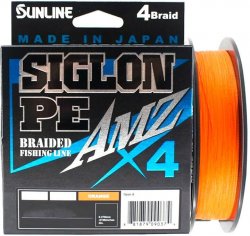 Шнур SUNLINE Siglon PE 4 AMZ цв.orange 150м р-р 0,2, 0,076мм(Япония)