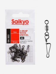 Вертлюг с застежкой SAIKYO SA-303 №12 10шт.(Япония)