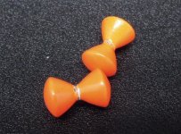 Глаза-гантельки FLY-FISHING латунь 4,0мм цв.fluo orange 10шт.(США)