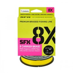 Шнур SUFIX SFX 8X цв.hot yellow 135м 0,104мм(Тайвань)