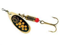 Блесна вращ. MEPPS Black Fury №0 желтые точки цв.золото(Франция)