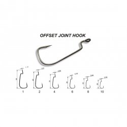 Крючки офсетные CF Offset Joint №2/0 7шт.(Корея)