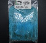 Перья серебрянного фазана покровные HARELINE цв.silver doctor blue(США)