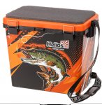 Ящик зимний рыболовный HELIOS Pike 19л цв.оранжевый HS-IML-19-O(Россия)