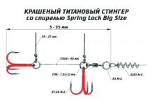 Стингер VIDO CRAFT CTiSL цветной со спиралью титан р-р S(Корея)