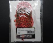 Заготовка хвоста TEXTREME Pike Tail Vinyl Large цв.03 clear red/black dots/red glitter 10шт.(Италия)
