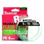 Шнур SEAGUAR PE 8 R18 Sea Bass цв.flash green 150м р-р 1,5, 0,205мм(Япония)