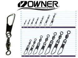 Вертлюг с застежкой OWNER 52482 №14 10шт.(Япония)