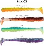Виброхвост CF Vibro Worm 2'' 5см цв.M03 MIX кальмар 8шт.(Китай)