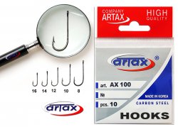 Крючки ARTAX AX 100 №8 10шт.(Корея)