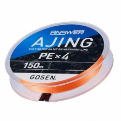 Шнур GOSEN Answer Aging PE4 цв.cocktail orange 150м р-р 0,25, 0,083мм(Япония)