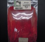 Перья серебрянного фазана покровные HARELINE цв.red(США)