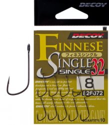 Крючки DECOY Finesse Single 32 №4 10шт.(Япония)