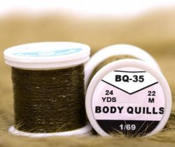 Материал для тела HENDS Body Quills 24yds цв.olive dk. BQ-35(Чехия)