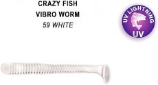 Виброхвост CRAZY FISH Vibro Worm 2'' 5см цв.59 кальмар 8шт.(Гонконг)