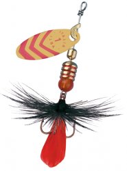 Блесна вращ. ILBA Lungo Fly №1 цв.золото-красный(Италия)