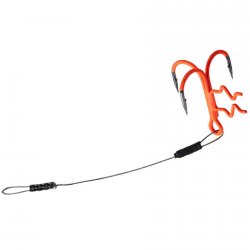 Стингер BKK Assist Spear Stinger UVO 7X7 Wire Zander-7см, 7кг, 0,36мм №6 2шт.A-EU-1481(Тайвань)