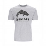 Футболка SIMMS Wood Trout Fill цв.grey heather р-р L(Эль-Сальвадор)