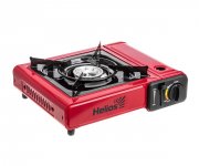 Плита газовая HELIOS портативная в кейсе, переходник+подогрев баллона HS-BDZ-168C-P(Китай)