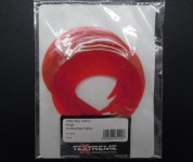 Заготовка хвоста TEXTREME Pike Tail Vinyl Mega цв.04 red/red glitter 6шт.(Италия)