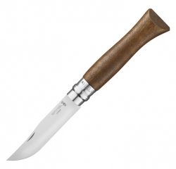 Нож OPINEL №9 нержав.сталь, орех, картон коробка 002425(Франция)