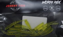 Приманка JOHNNY FISH Worm Mix 45 цв.07 12шт.(Россия)