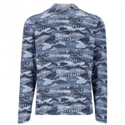 Термофутболка SIMMS BugStopper Solarflex Hoody LS цв.shroud selvedge р-р XL(Китай)